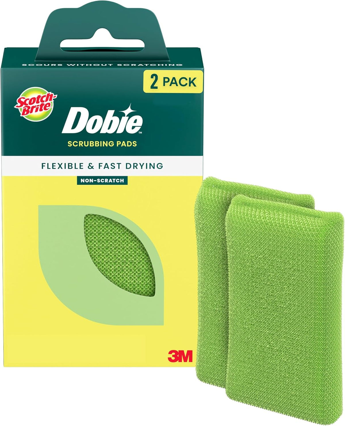 Scotch-Brite Blooms Dobie Scrubbing Pad, 2 Packs