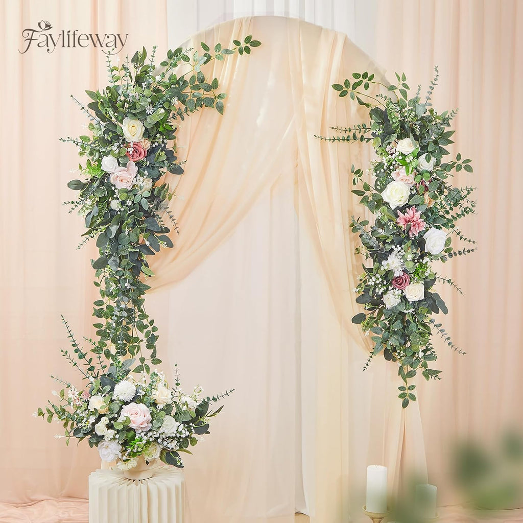 240 Pcs Artificial Eucalyptus & Baby Breath Greenery Stems