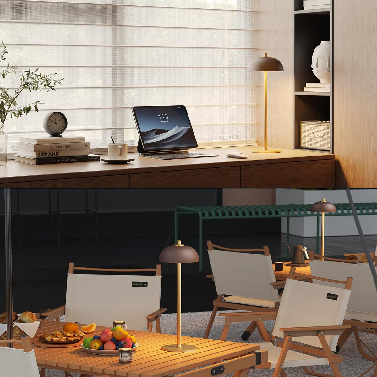 1 Pack Rechargeable Cordless Table Lamp, 5000mAh Battery Table Light