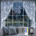 200 LED Curtain Lights Plug in, 6.6x6.6FT Fairy Lights, Cool White