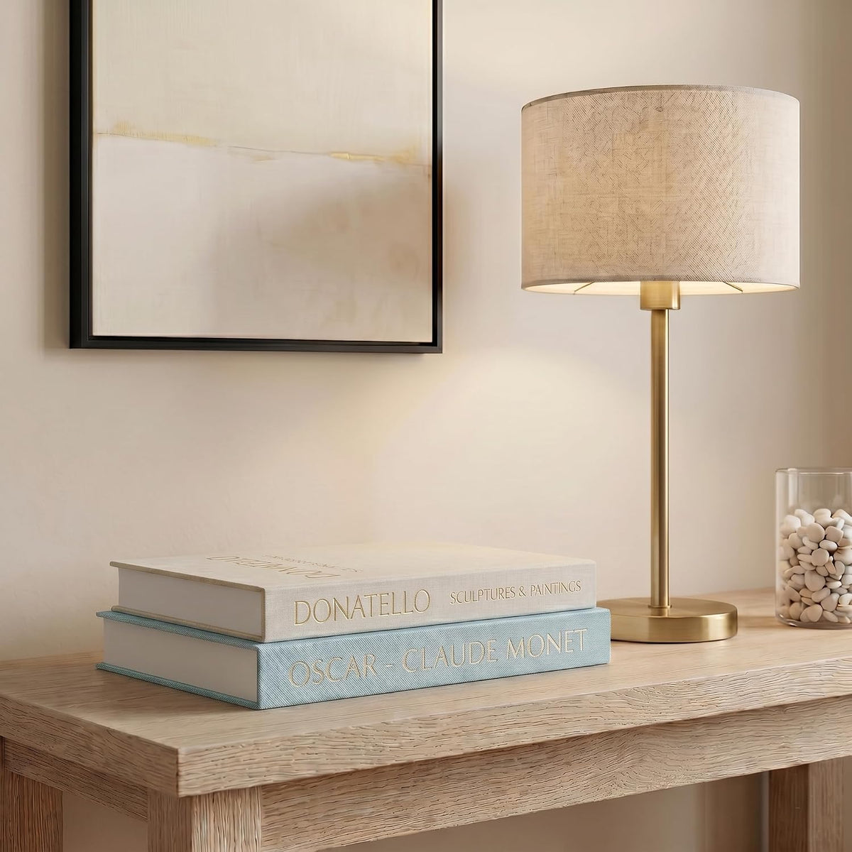 Decorative Faux Books for Home Decor, Blue - Beige, Set of 2