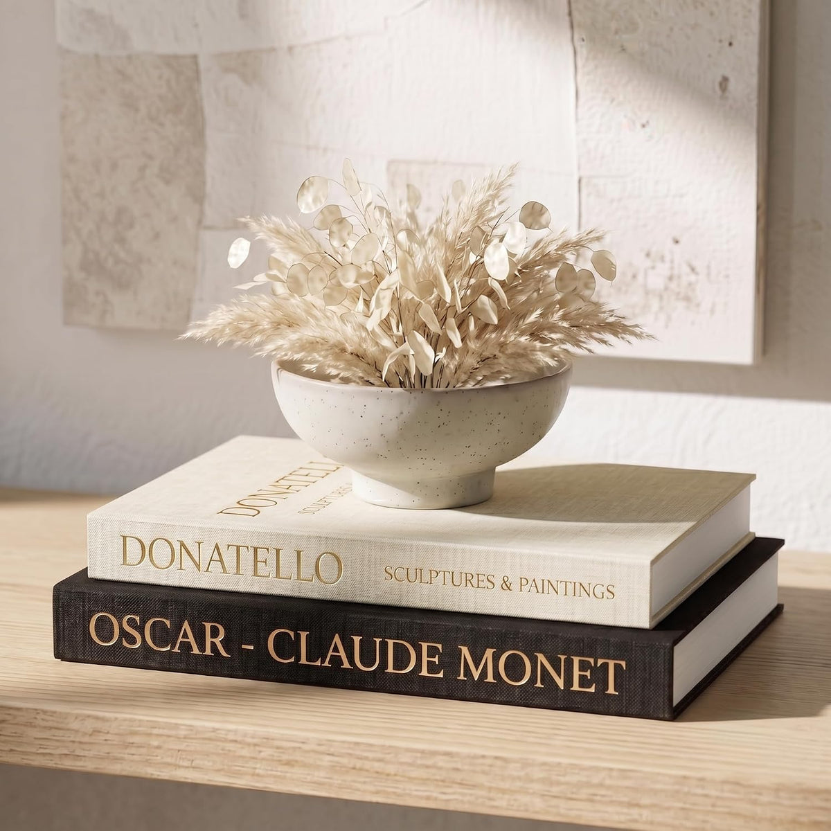 Decorative Faux Books for Home Decor, Set of 2, Black - Beige