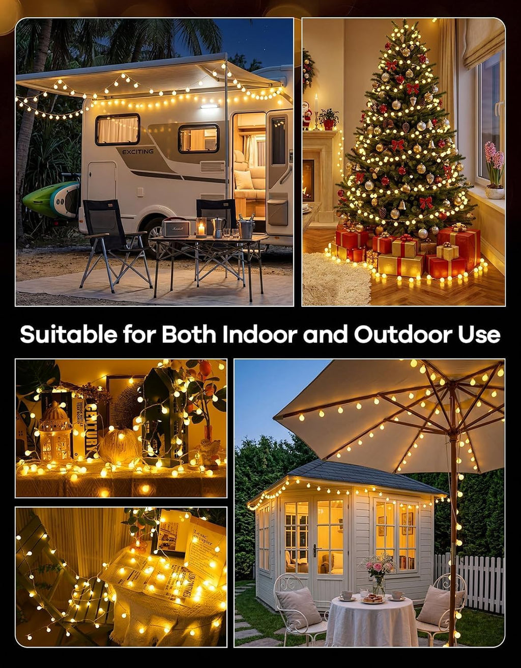 Battery Operated String Lights with Timer, 17FT 50 LED Globe Twinkle Christmas Lights, Waterproof Fairy Lights for Indoor Outdoor Bedroom Classroom Camping Christmas Decor, Warm White