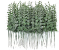 Fake Plants, 200Pcs Eucalyptus Stems Artificial Flowers, Fake Eucalyptus Leaves Stems, Plastic Grey Green Touch Leaf Branches for Home Office Flowers Bouquet Centerpiece Wedding Decoration