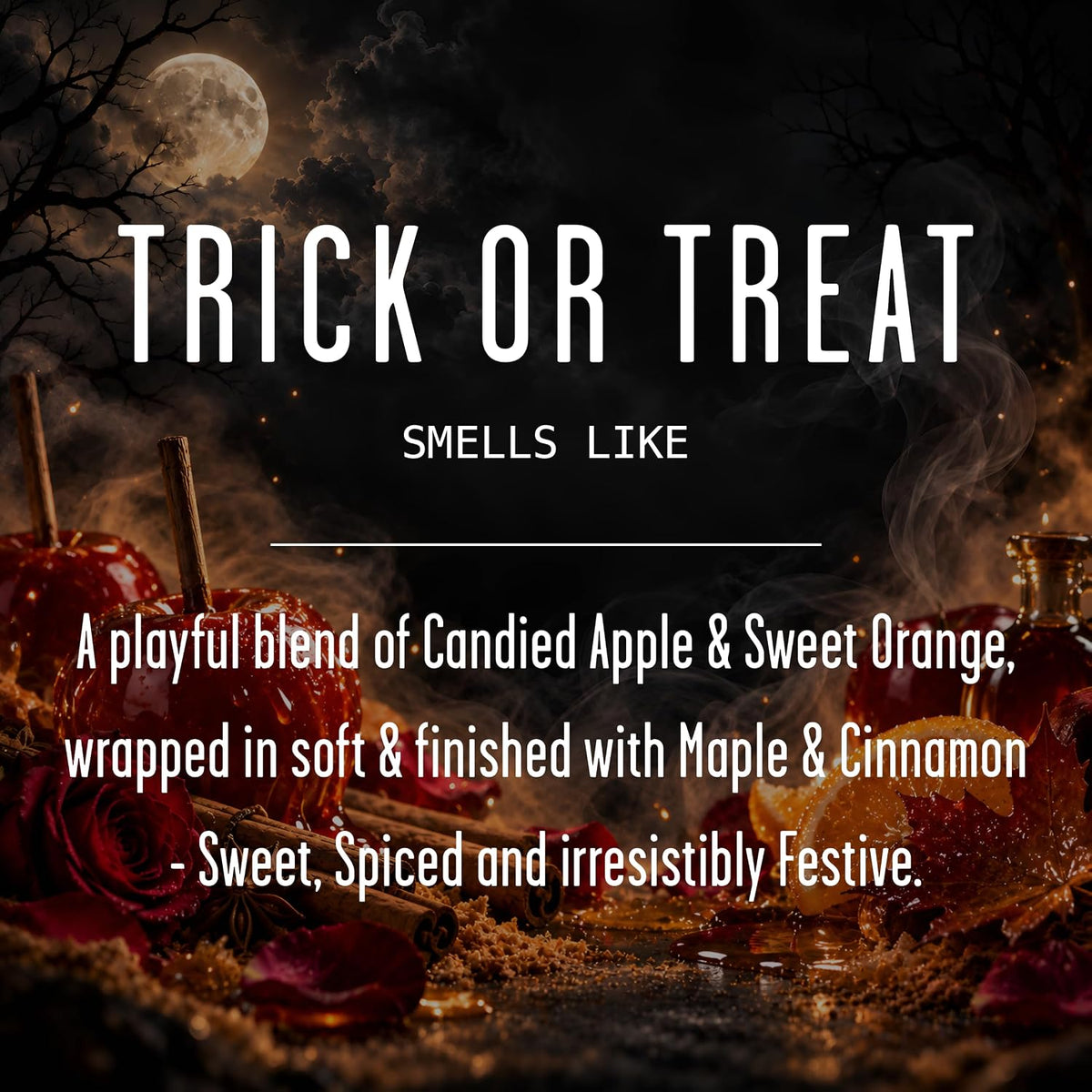 Halloween Candle - Trick or Treat, Winter Candy Apple Scent, Made in USA