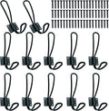 Hajoyful Rustic Entryway Hooks-12 Pack Farmhouse Hooks with Metal Screws Included, Black Decorative Wall Mounted Rustic Coat Hooks Rack, Double Vintage Organizer Hanging Wire Hook Clothes Hanger