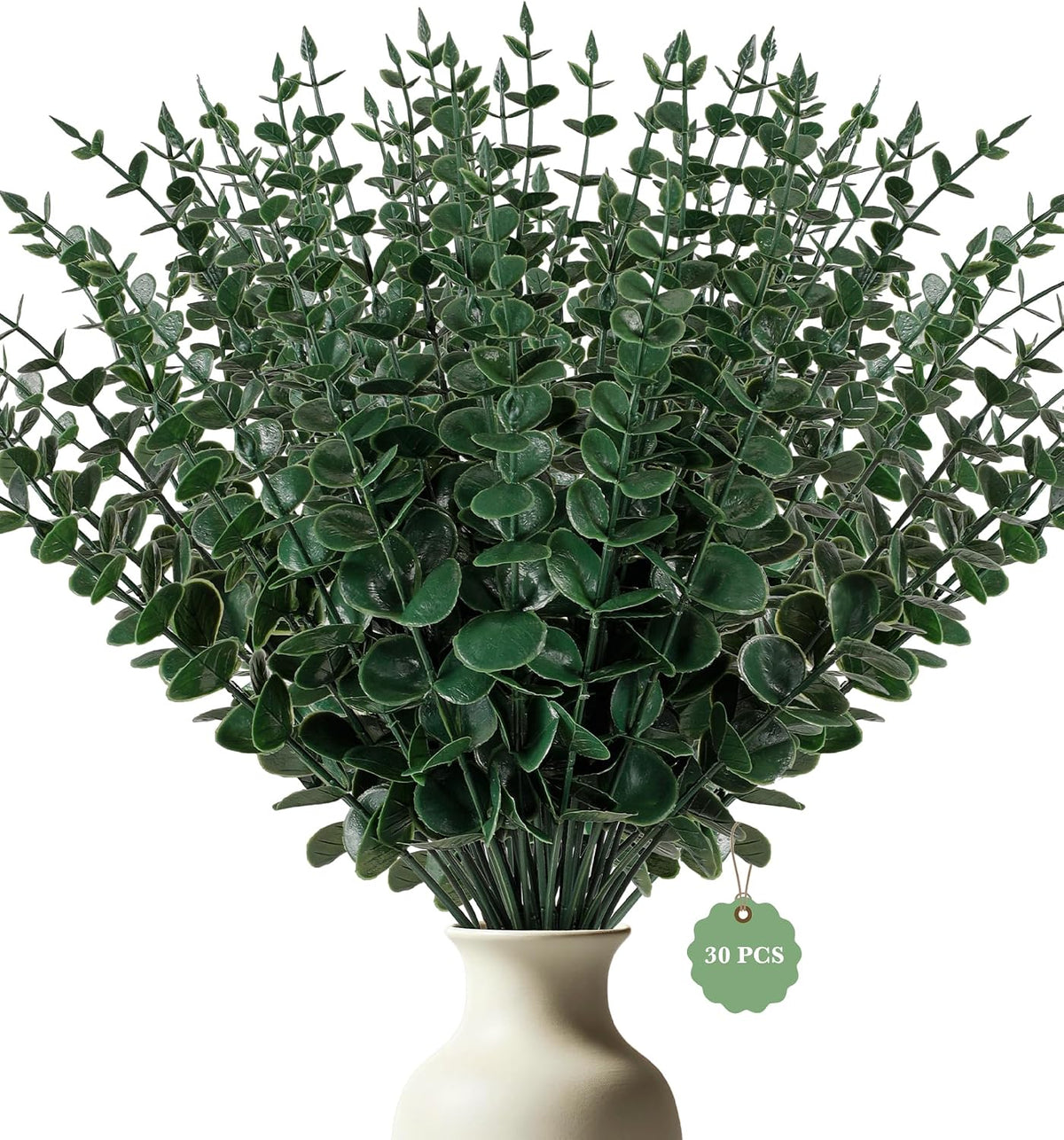 30 Pcs Artificial Eucalyptus Stems Eucalyptus Leaves,Fake Eucalyptus Plants