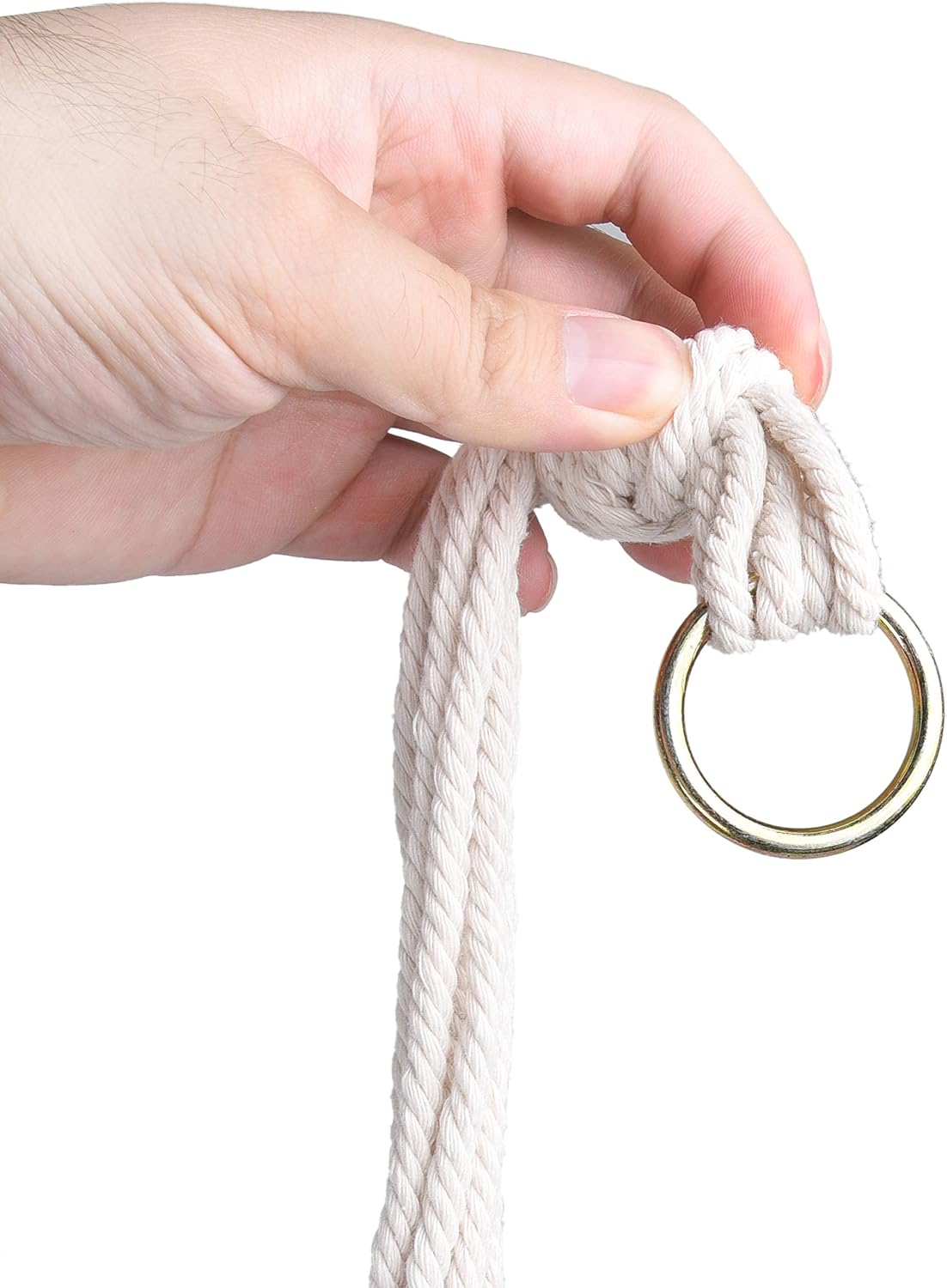Kare & Kind 3-Tier Macrame Plant Hanger - Includes a Hook, Expansion Bolt, Cleaning Cloth - 3 Pot Display - Cotton Rope Material- for Flower Pots and Hanging Plants - Indoor and Outdoor Use