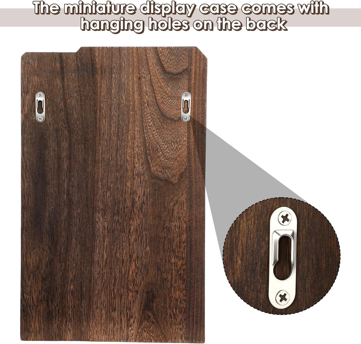 Threehoney Wooden Shadow Cubby Box, Brown, 16x10x2.5'', Stylish
