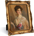 8x10 Resin Picture Frames Embossed Vines Design Photo Frame with Easel & Hook Picture Hanging Kit with Glass Front for Tabletop & Wall Hanging Vintage Room Home Decor (Bronze)