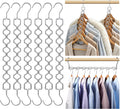 Space Saving Hangers for Clothes 6 Pack Sturdy Metal Hangers Heavy Duty