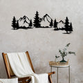 Xedatric Mountain Forest Metal Wall Art 15x44 Inch Nature Landscape Decor