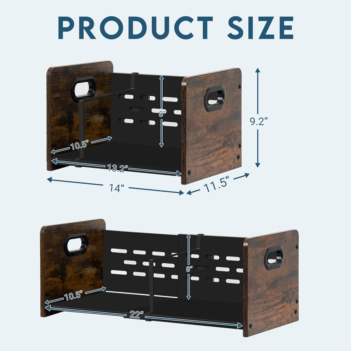 Expandable Vinyl Record Storage Rack, Holds 60-120 LPs, Magazine Rack