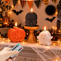 Halloween Flameless Candles with Remote, Cute Halloween Ghost Pumpkin Decor
