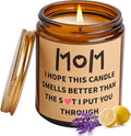 Best Birthday Christmas Gifts for Mom from Daughter and Son, Funny Mom Birthday Gifts, Mom Christmas Gifts, Lavender Soy Scented Candles for Home Scented Black