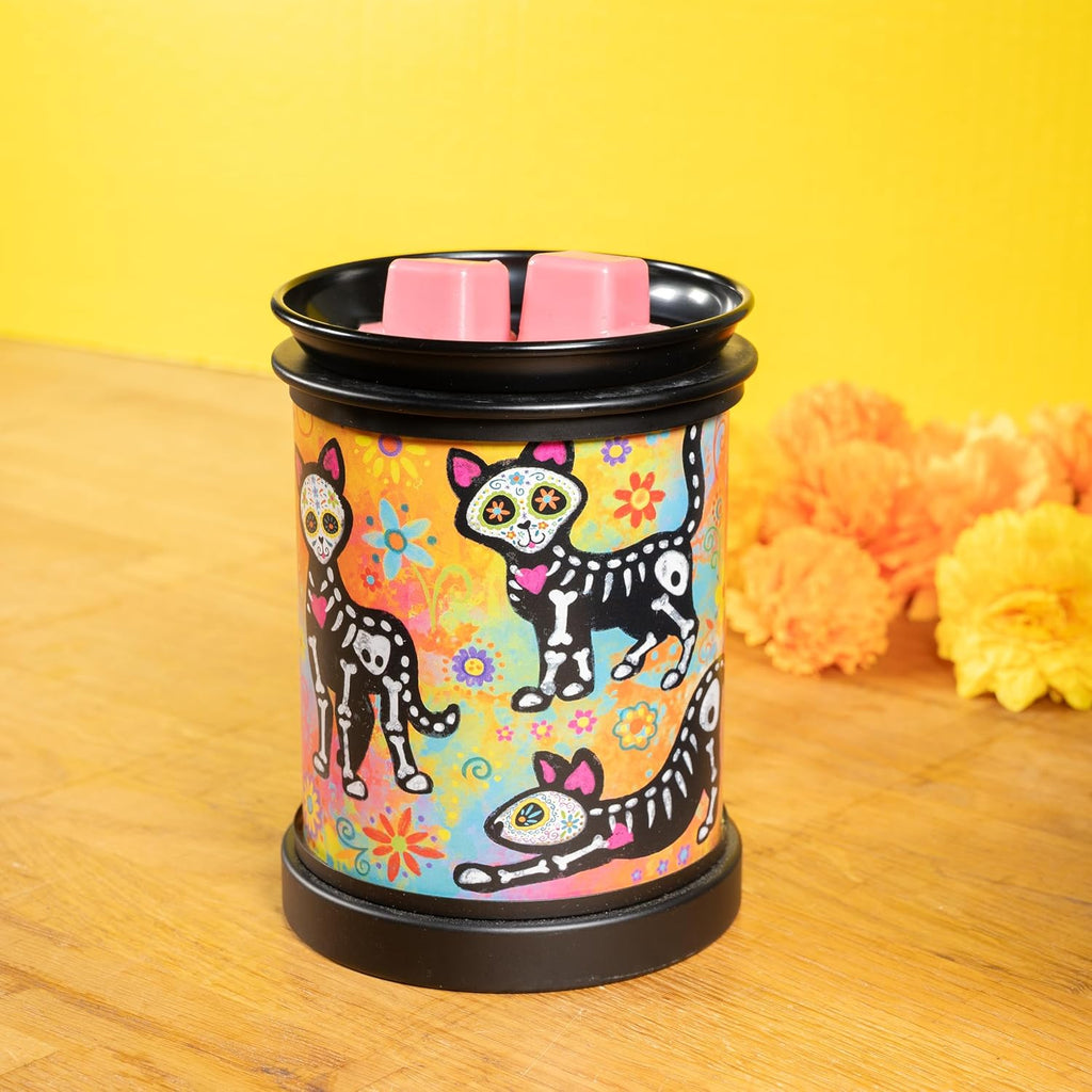 ScentSationals Cat Dance - Day of The Dead Wax Warmer for Scented Wax Melts