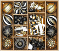SHareconn 80pcs Christmas Balls Ornaments Set Tree Decor Black White Gold