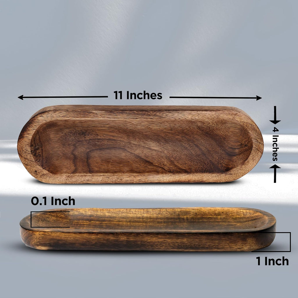 Incense Holder-Incense Burner/Ash Catcher-Handmade Wooden Insence Tray Home Decor 11x4x1.2 Inches