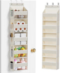 MAX Houser 5-Shelf Over The Door Hanging Organizer for Bathroom, Beige