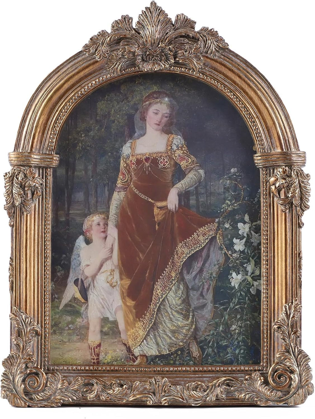 Bronze Antique Picture Frames 5x7 Ornate Arched Vintage Picture Frames with Glass Front for Wall Hanging and Tabletop Photo Gallery Wall Decor Vintage Home Decor