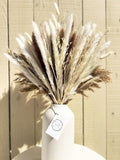 80pcs Natural Pampas Grass Bouquet, Boho Home Decor, 17 Inch Flowers Decoration, Dried Flowers, Pampass Floral Arrangements for Wedding or Room Decor