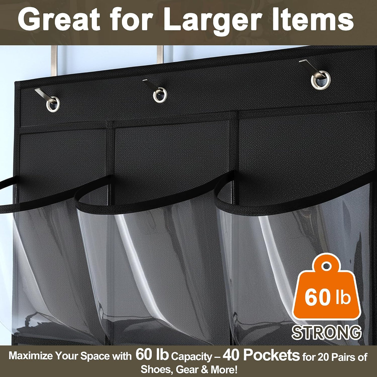 Over the Door Shoe Organizer - Space Saving Shoe Rack for Closet