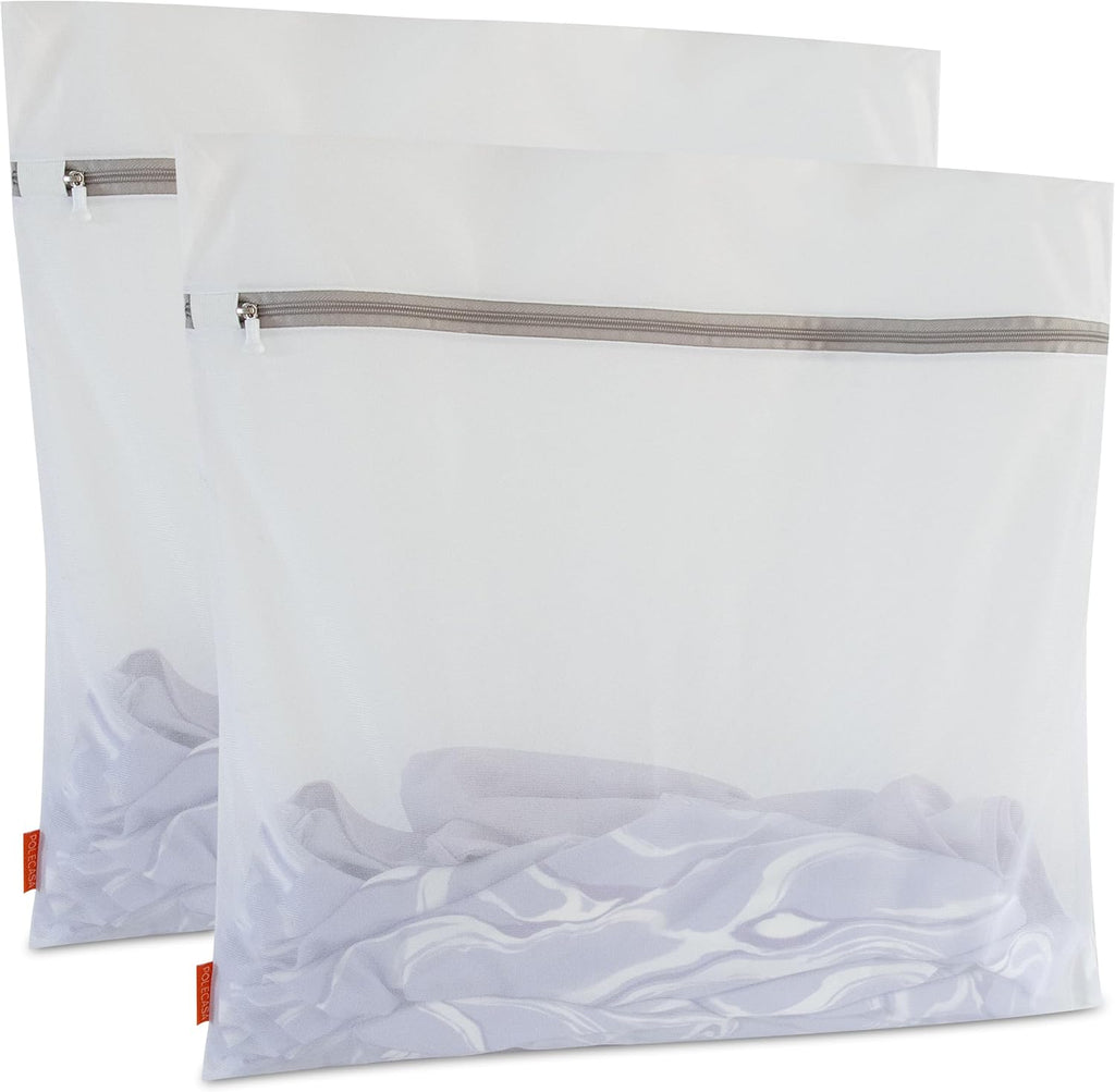 Polecasa Mesh Laundry Bags 2 Pack, 24x24” Jumbo, Fine Mesh
