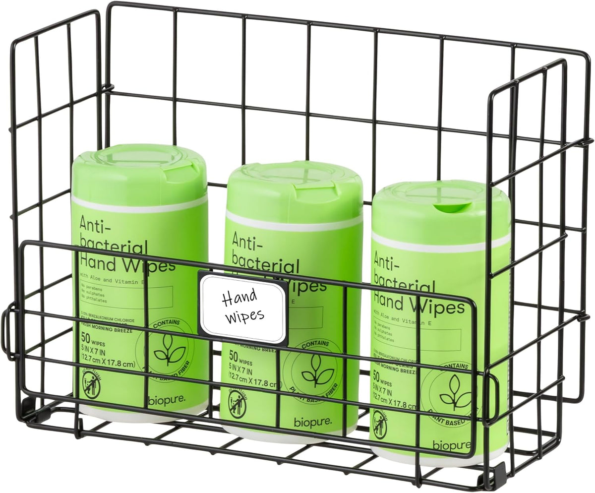 IRIS USA Over The Door Organizer, 3 Pack, Hanging or Wall Mount Wire Basket