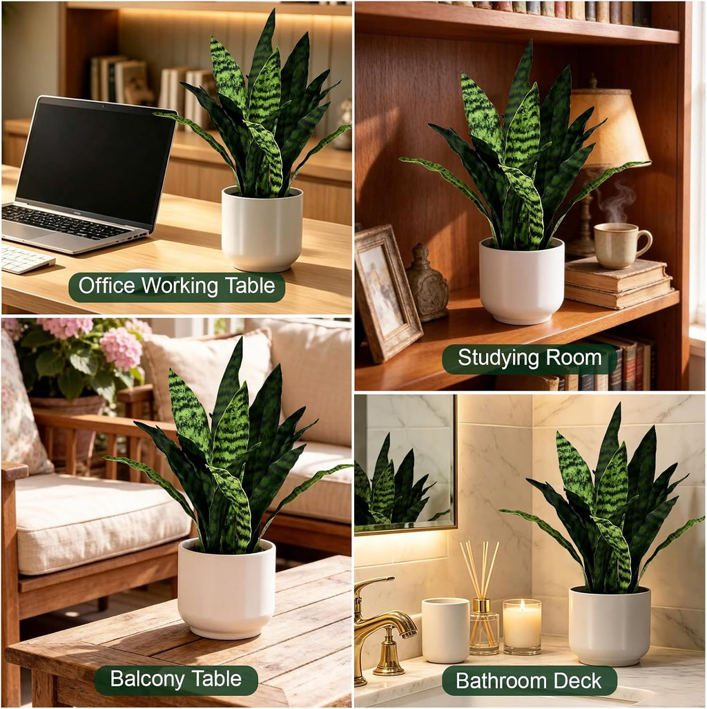 Faux Snake 19” Tall Artificial Plant Indoor for Home Decor