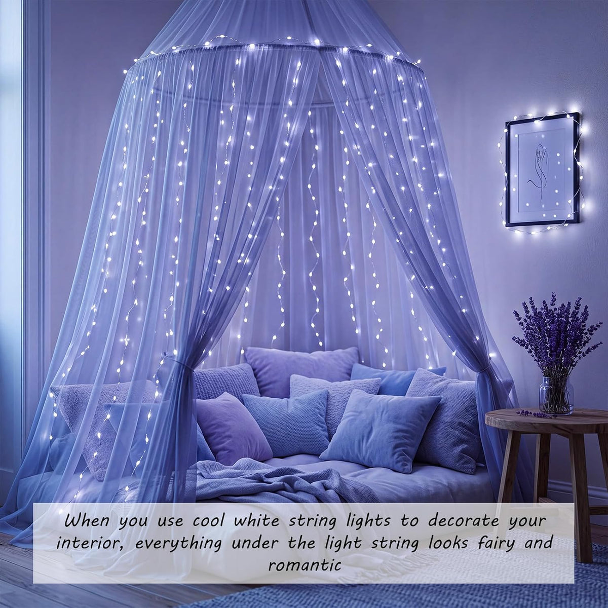 Macarrie Fairy Lights 33ft 100 LED USB Light, Cool, White USB, 20 Pcs