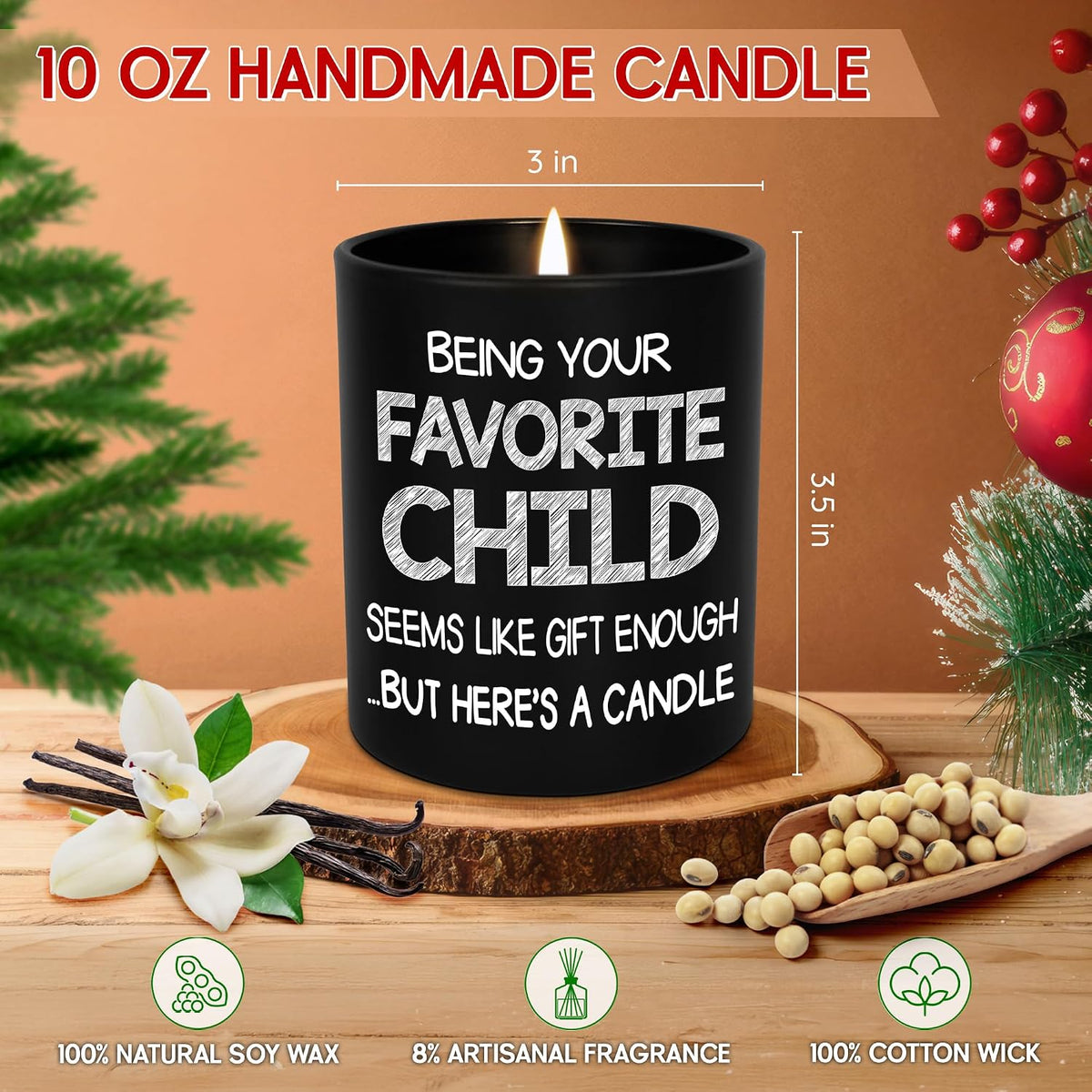 TEEZWONDER Birthday Gifts for Mom - Vanilla Lavender Scented Candle 10 oz