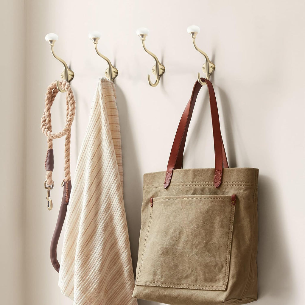 CHIVS Coat Hooks- 5 Pack Champagne Bronze Towel Hooks