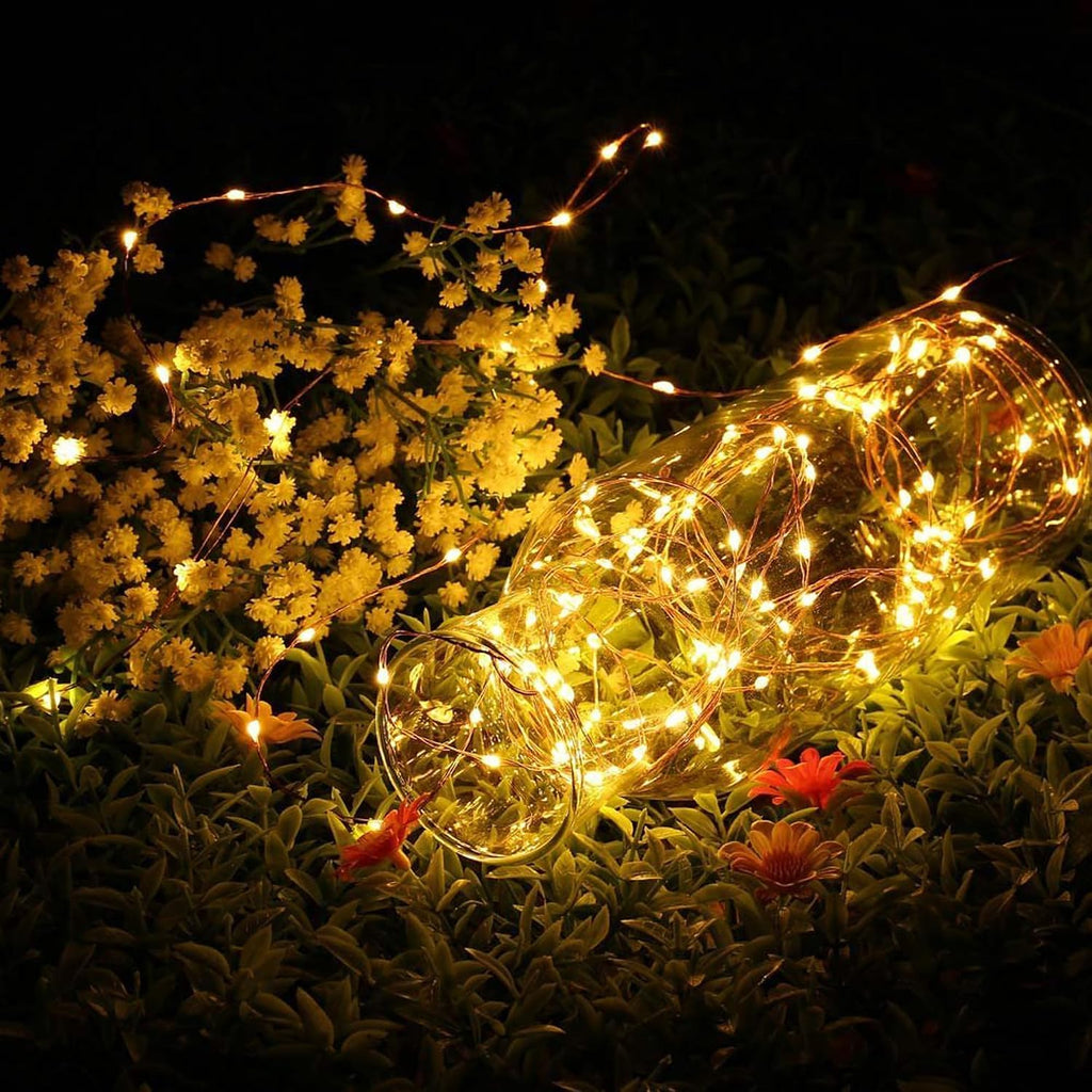 Joomer Fairy String Lights 33FT 100LED Plug in Lights Indoor, Warm White