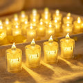 24PCS Tea Lights Candles Battery Operated, Christmas Decor Decoration, Flickering Fake Candle for Valentine Wedding Ramadan Christmas Decorations