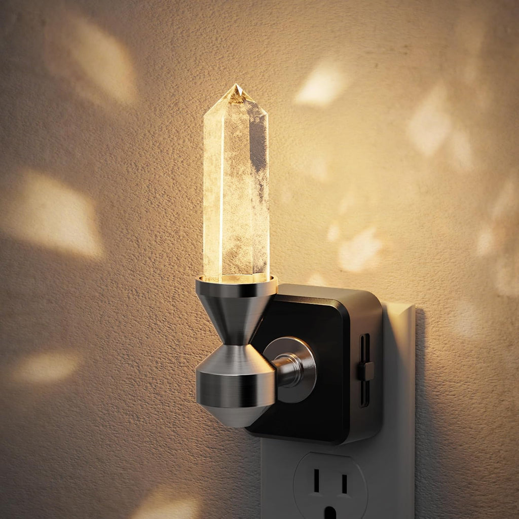 JandCase Healing Crystals LED Night Light Plug into Wall