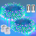 JMEXSUSS 2 Pack 66FT 200 LED Battery Operated Halloween Lights with Remote