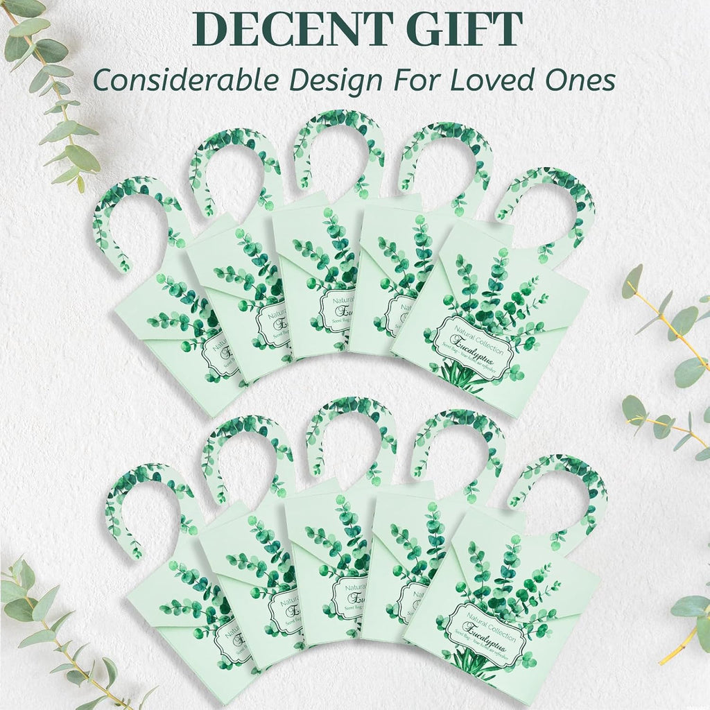 24Pcs Eucalyptus Sachets for Drawers and Closets, Natural Closet Freshener
