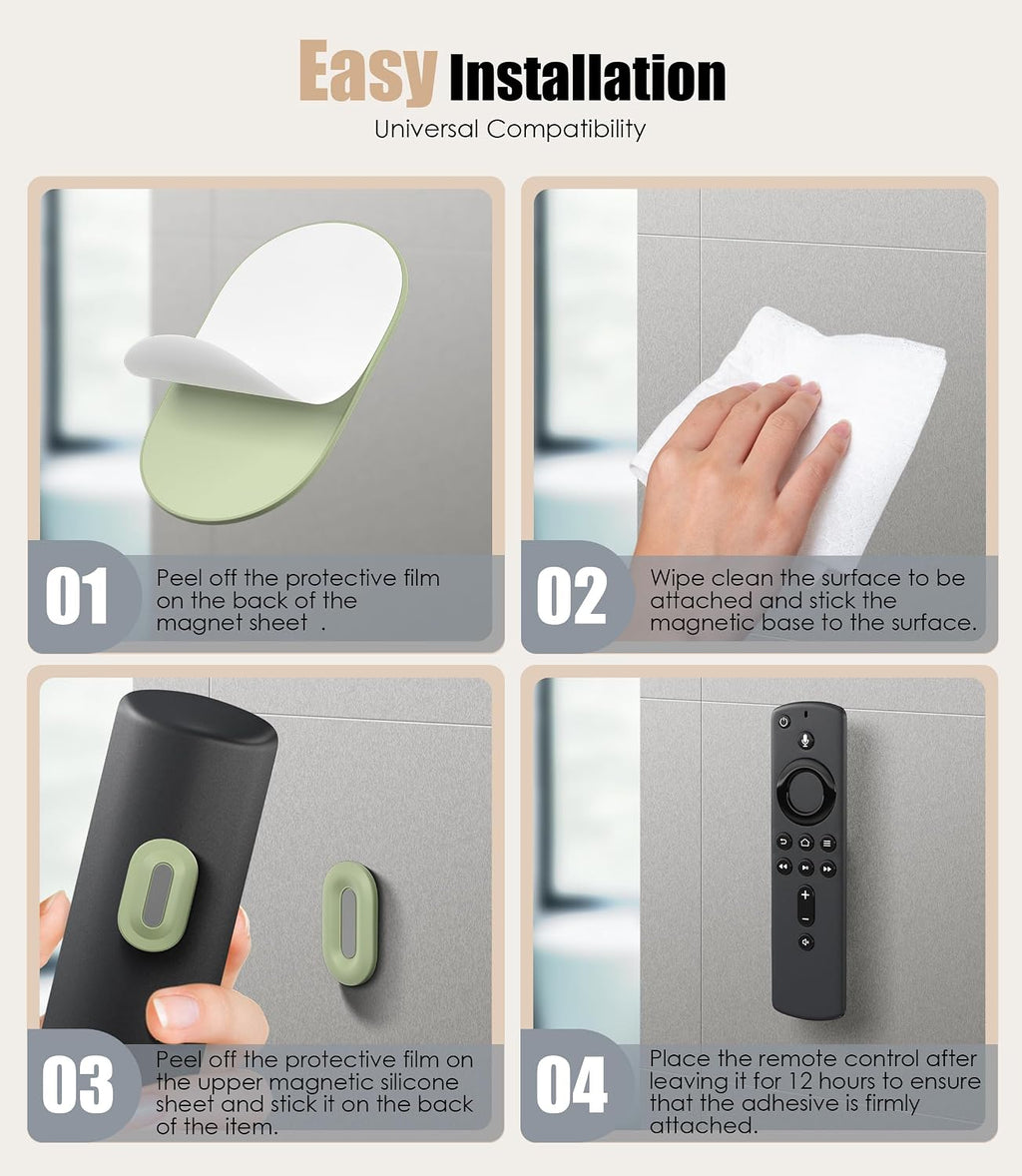 Magnetic Remote Control Holder Wall Mount, No Drill-Multi