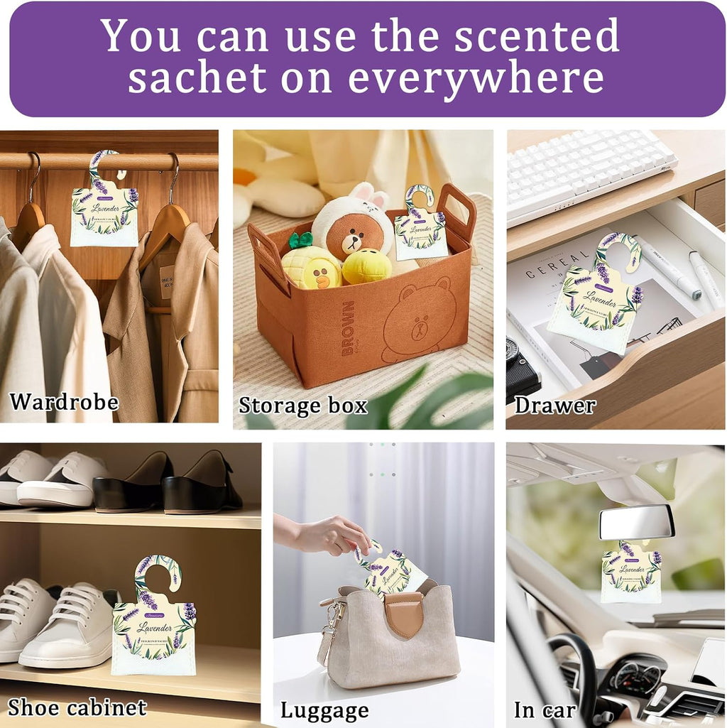 15 Packs Lavender Scented Sachets Bag for Drawers and Closets