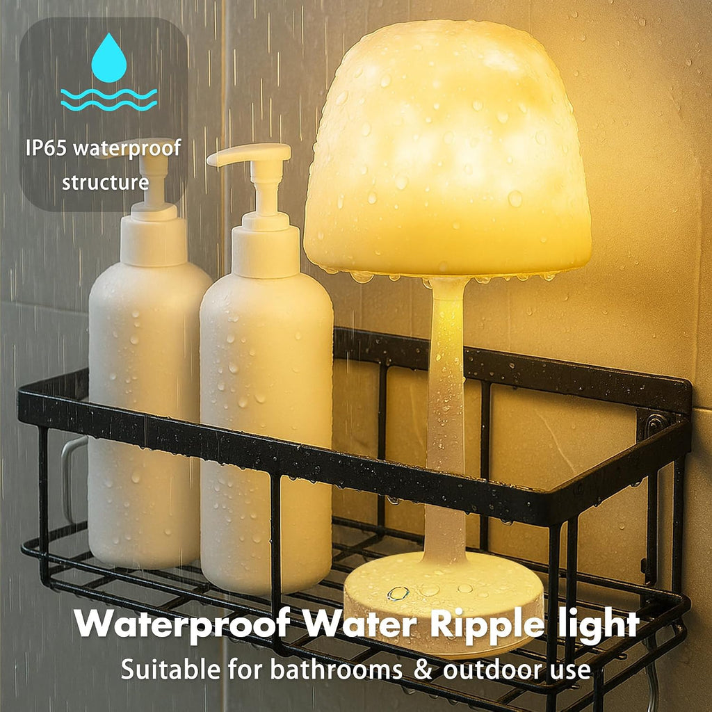 Waterproof Shower Lamp, Bathroom Lamp with 16 Color Ocean Wave Projector