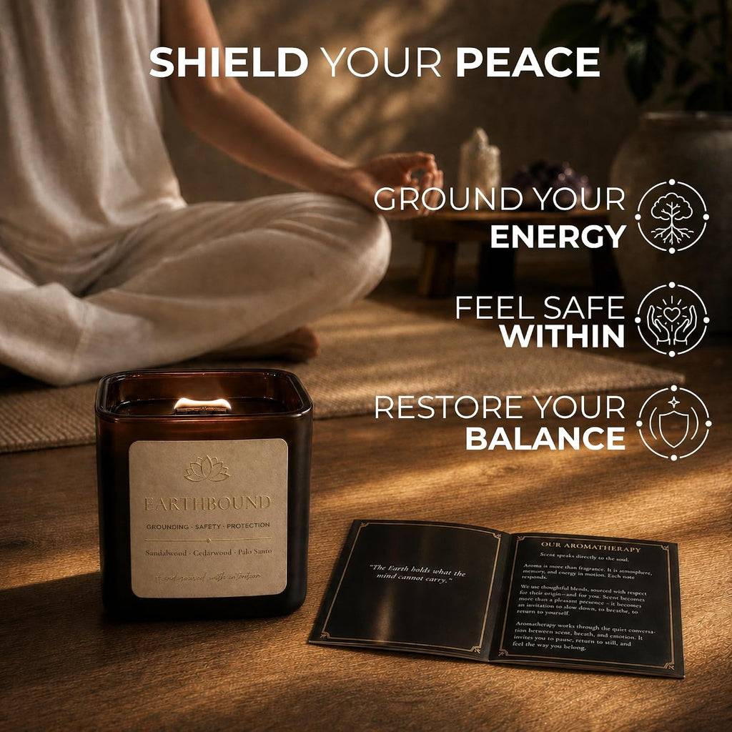 Anima® Earthbound Crystal Candle for Protection & Grounding Energy