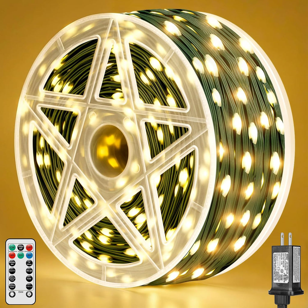 Brightever 360FT 1100 LED Christmas String Lights with Remote
