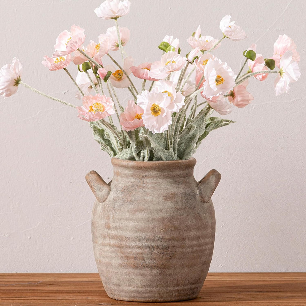 Vanselia Ceramic Flower Vase Home Decor Living Room Table Vase (7.1" Retro)
