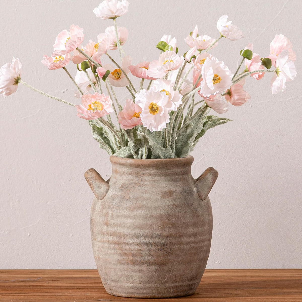Vanselia Ceramic Flower Vase Home Decor Living Room Table Vase (7.1" Retro)