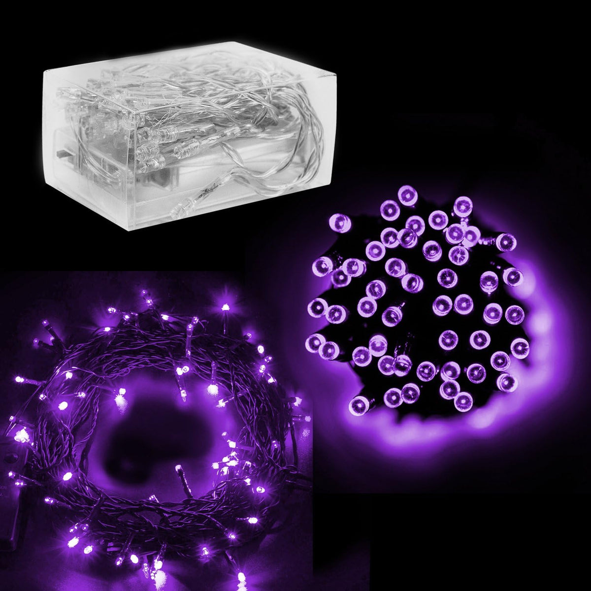 Super Z Outlet 30 Mini Bulb LED Battery Operated Fairy String Lights in Purple for Valentines Day, Romantic Wedding, Home Decoration Room Lighting, Christmas, Crafts (158" inch Long String)