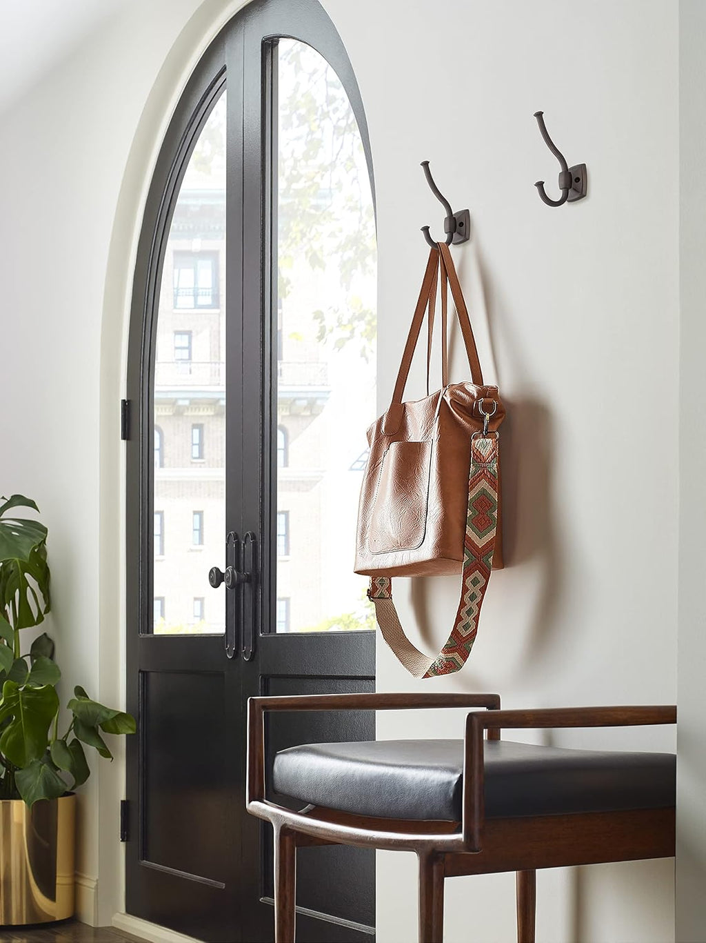 Amerock Kinsale Double Prong Oil-Rubbed Bronze Wall-Mounted Hook