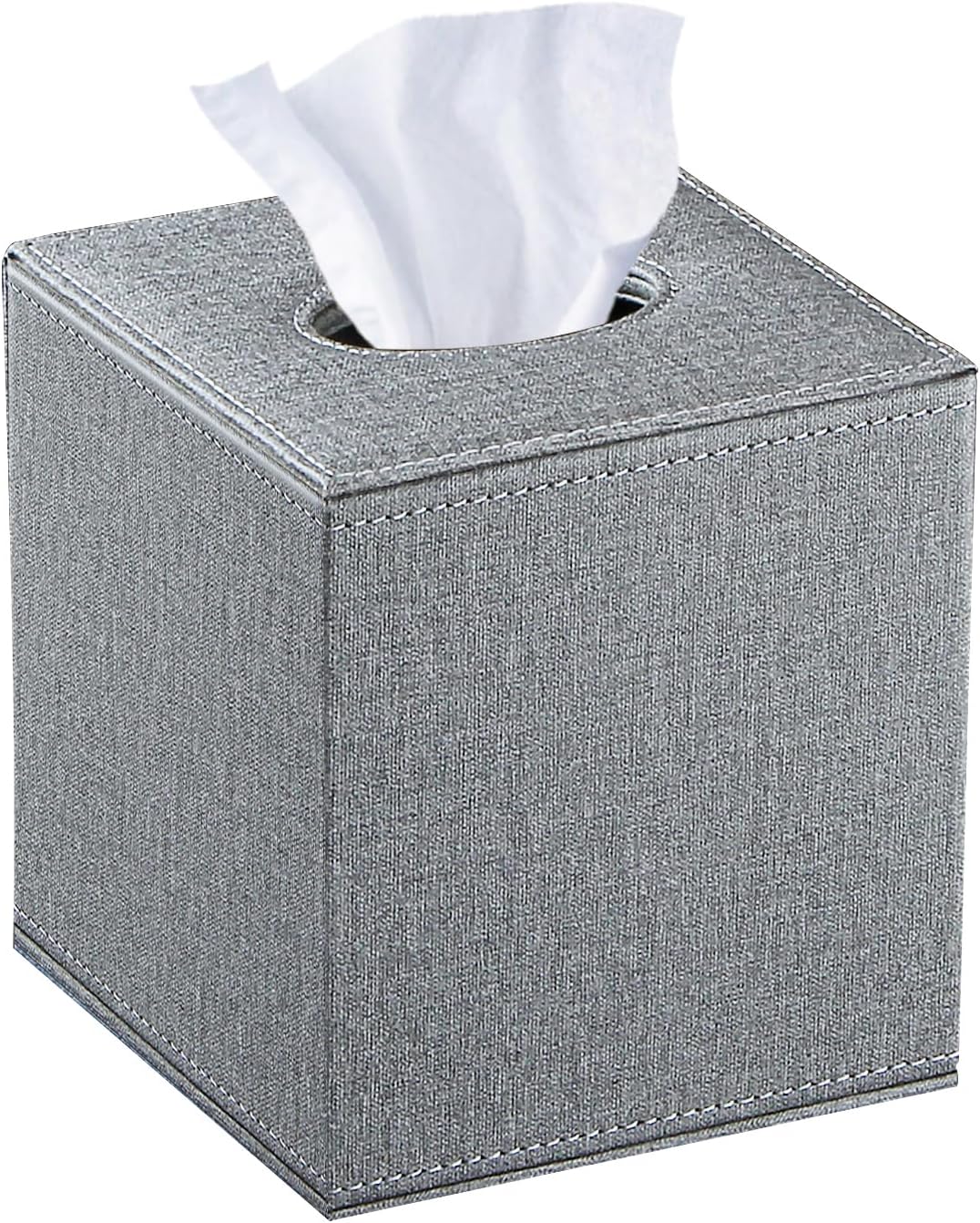 Linen Tissue Box Cover Square,Cute Aesthetic Facial Tissue Cube Box Holder
