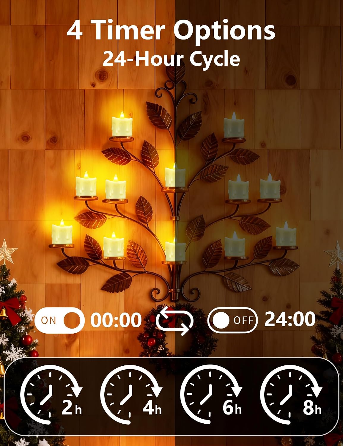 Rechargeable Flameless Tea Light Candles Set of 6 with Remote Timer,LED Flickering Votive Candles,USB-C Battery Operated Tealights for Wedding Centerpieces,Christmas Decor,Parties,Home&Daily Use