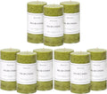 3x6 inch Green Pillar Candles Set of 3, Unscented Pillar Candle, Dripless and Smokeless Large Candles, Spring Candle for Home Decor, Dinner Table,Weddings, Holidays (Pack of 3)