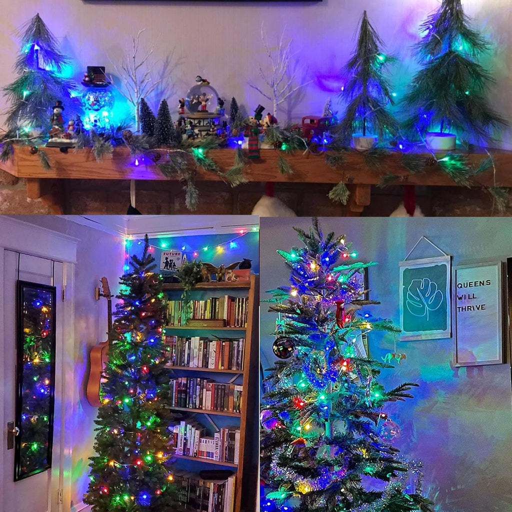 66Ft 200LED Multicolor Christmas Tree Lights String Light Indoor
